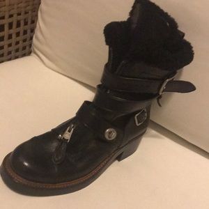 Coach fur lined boots